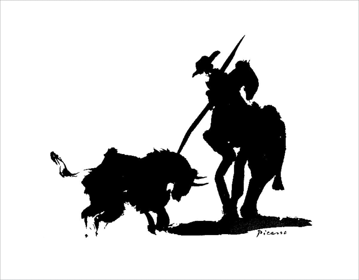 Stabbing Bull by Pablo Picasso - Art Print/Poster 11x14 inches