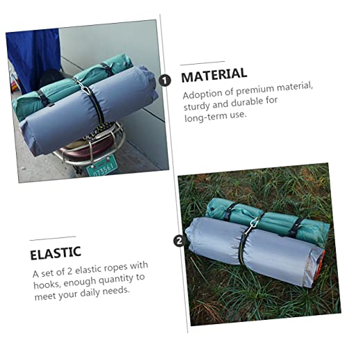 Toddmomy 2 Pçs Mosquetão Cordão Elástico Cordão Resistente Acessórios Para Barraca Externa Acessório