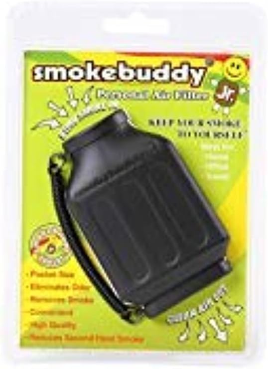 smokebuddy Jr Black Personal Air Filter. Premium Pack