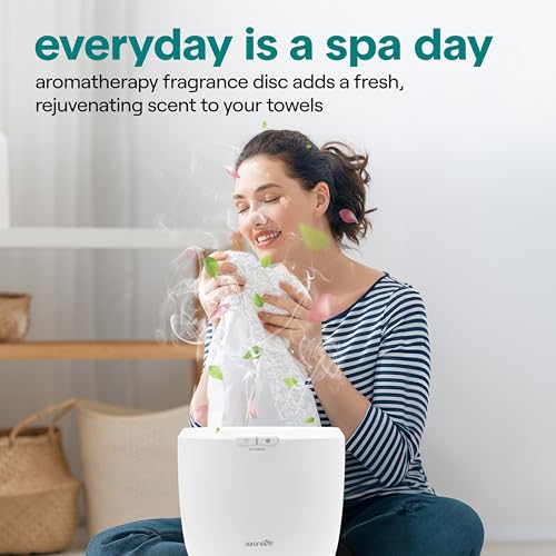 SereneLife Luxury Towel Warmer Bucket with Fragrance – Compact Bathroom Blanket/Towel Heater, Auto Shut-Off, Fits 1 Large Towel, Bathrobe, PJs Wood by SereneLife - Image 3