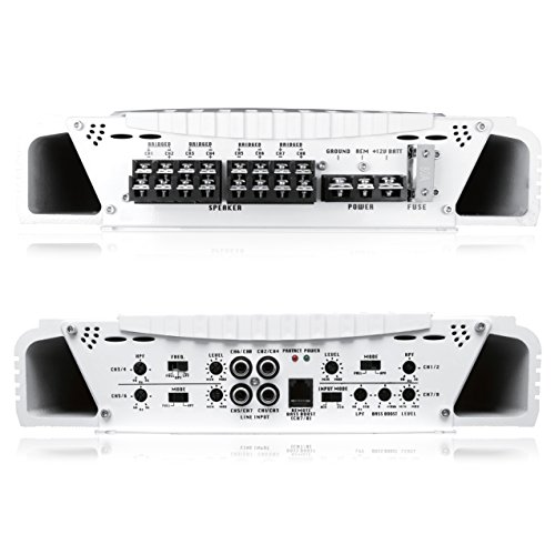 Image of Pyle Hydra Marine Amplifier - Upgraded Elite Series 3000 Watt 8 Channel Bridgeable Amp Tri-Mode Configurable, Waterproof, MOSFET Power Supply, GAIN Level Controls and RCA Stereo Input