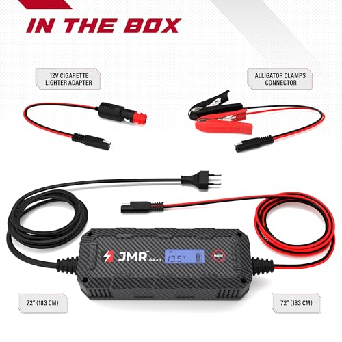 JMR Battery Charger for Lexus LBX TX RZ LM UX LC RC NX GX is RX LX ES LS LFA SC HS All Models Trickle Charger Conditioner Maintainer (Add Lithium Mode)