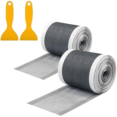 Qeke Disposable Hair Catcher Shower Drain Mesh Stickers, DIY Shower Drain Cover Hair Catcher for Any Length, 32.8 Foot Hair Stopper for Linear Shower Drain with Removal Tool, 3.54 Inch Width, 2 Pack Cover