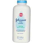 Johnsons Baby Powder with Naturally Derived Cornstarch Aloe & Vitamin E, Hypoallergenic, 15 oz
