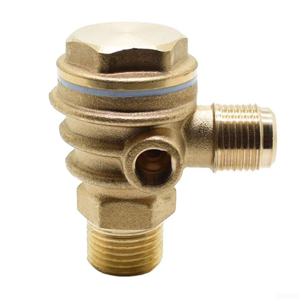 Yuanpgky Connecteur de clapet anti-retour en cuivre mâle à 3 ports pour compresseur d'air, compatible avec réservoir d'air et sous pression, 1,27 x 1,9 x 25,4 cm, outil de valve en laiton (B)
