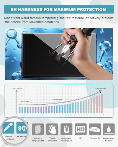 Image of CDEFG 2Pcs for 2026 Lexus ES Screen Protector Tempered Glass 2026 2027 Lexus ES (350h /350e /500e) Accessory 14 inch Touchscreen & 12.3 inch Instrument Cluster Screen Cover 9H Hardness HD Clear