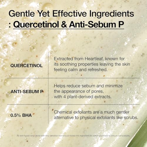 Image of Anua Heartleaf Quercetinol Pore Deep Cleansing Foam, Facial Cleanser, for Double Cleansing, BHA, Hyaluronic Acid, Glycerin, Face Wash, Blackhead Remover, Korean Skincare