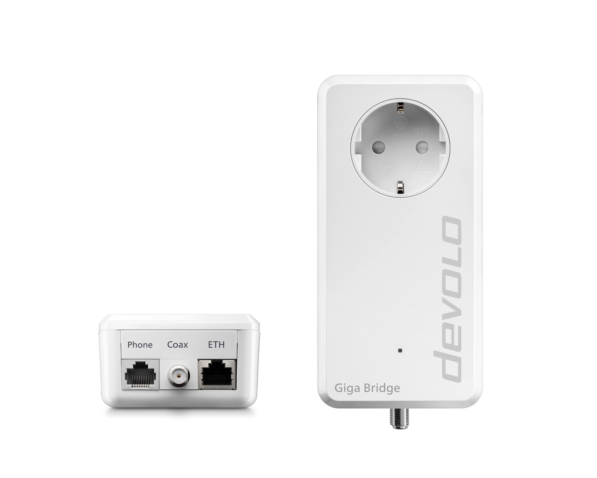 Devolo Giga Bridge Telefon-Set, Netzwerklösung zum Verbinden von ONT und Router, inklusive Kabel, Weiß, 07115