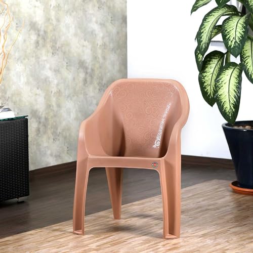 Image of Cello Dynamo Chair - Dark Beige | Strong and Durable | Easy to Clean | Chair for Living Room, Bed Room, Kitchen, Office Room, Outdoor | 3 Years Warranty