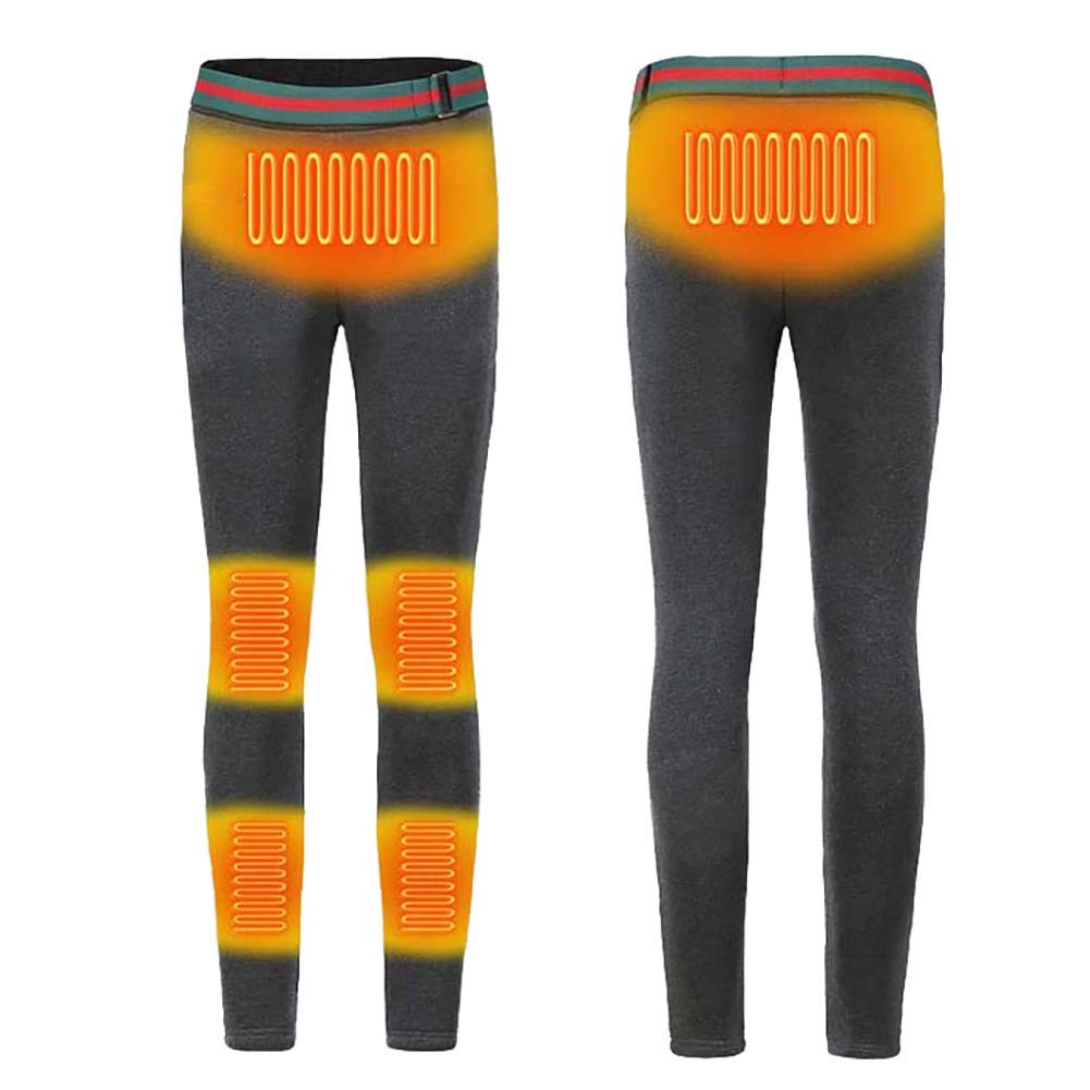 LANGWEI Donne Riscaldati Pantaloni, USB Ricaricabile Compressione Leggings Elastico Casuale Caldo Strato Base Athletic Elettrici Termici Pantaloni Yoga Pantaloni Riscaldamento