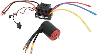 3650 2300KV RC motor sem escovas + kit ESC 60A, alumínio CNC, à prova d'água, controlador elétrico Linha Longa para 1/8 1/10 RC carro
