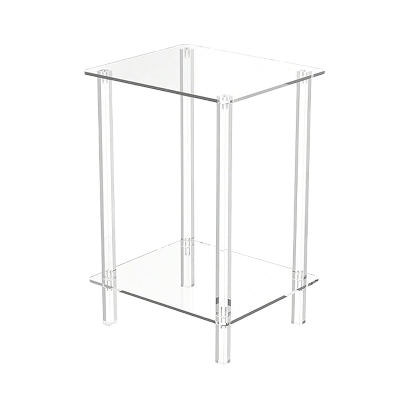 Tavolino in acrilico trasparente, 30 x 25 x 55 cm, design, mensola multifunzionale, organizer moderno per hotel, dormitorio, appartamento, ristorante, bagno, soggiorno