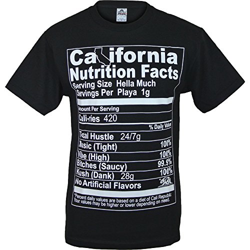 California Nutrition Facts Mens Shirt (XXL, California Nutrition Facts)