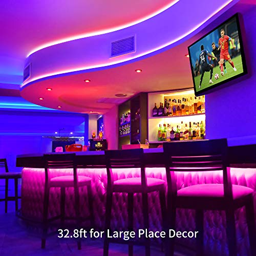 Govee LED Strip Lights, 32.8FT RGB LED Lights with Remote Control, 20 Colors and DIY Mode Color Changing LED Lights, Easy Installation Light Strip for Bedroom, Ceiling, Kitchen (2x16.4FT)