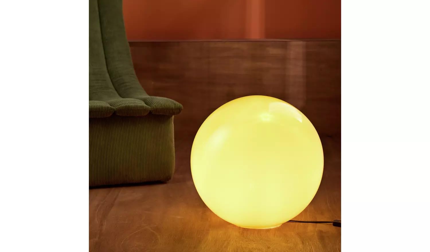 AIDNI Caliban XL Globe Glass Table Lamp (Yellow)