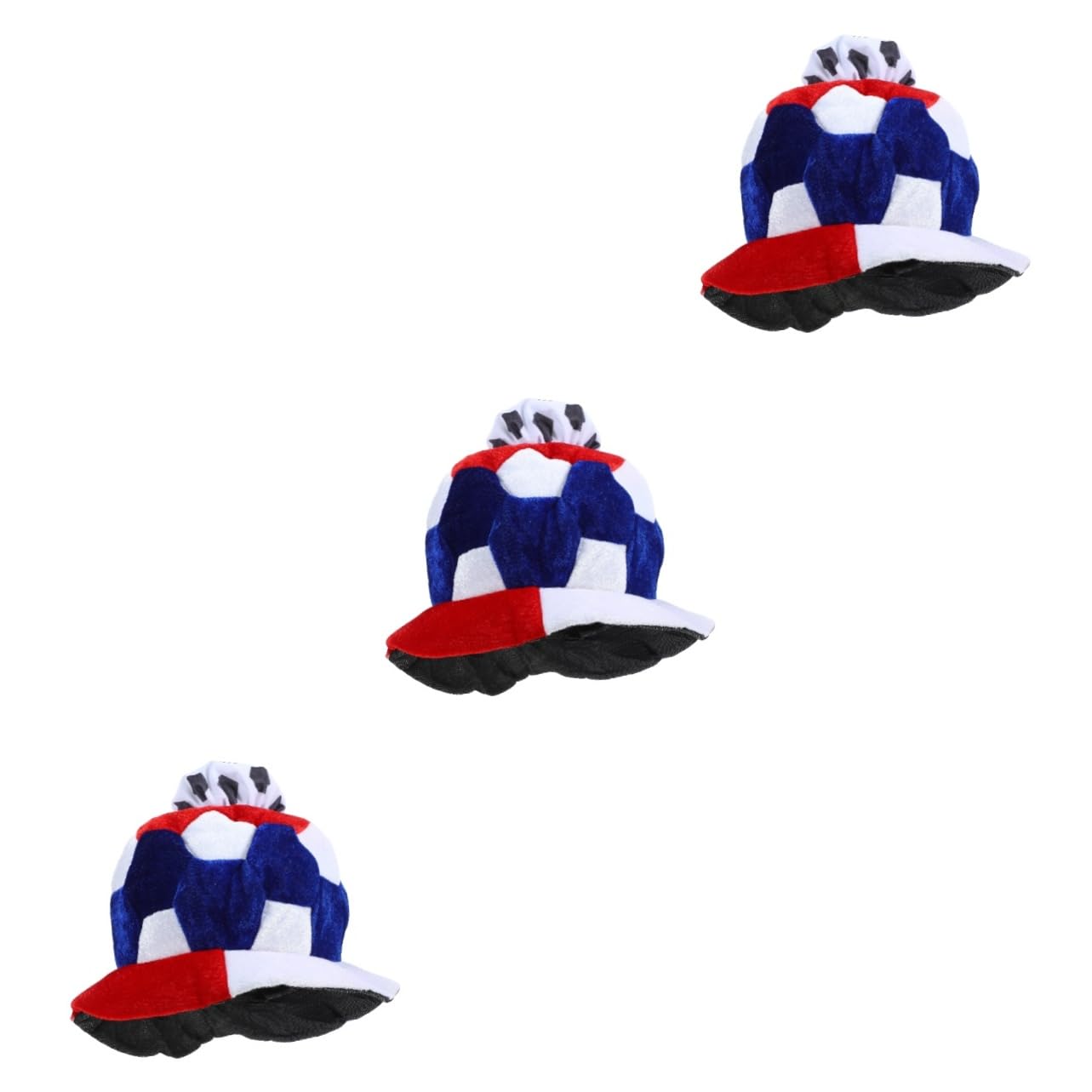 TOYANDONA 3pezzi Cappello Divertente Da Calcio Per Accessorio Per Eventi Sportivi e Festività Design Unisex Materiale Traspirante e Leggero Per Partite Di Calcio e Fotografie Colore Francia