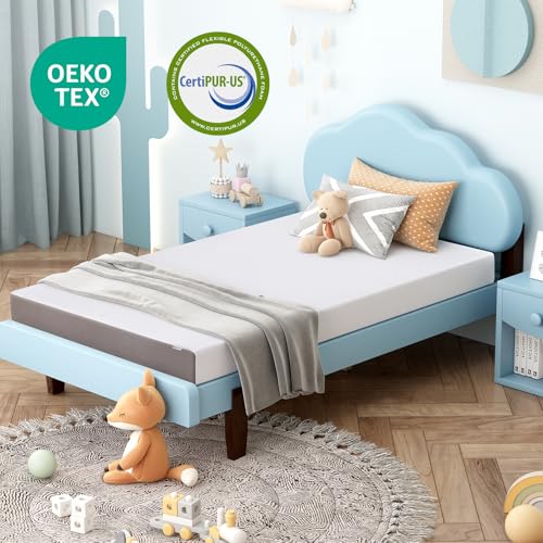 Image of Amazon Basics Gel Memory Foam Mattress, Soft Plush Feel, Breathable Premium Knitted Fabrics, Removable Cover, Easy Set Up, 6 Inch, Full, White /Grey