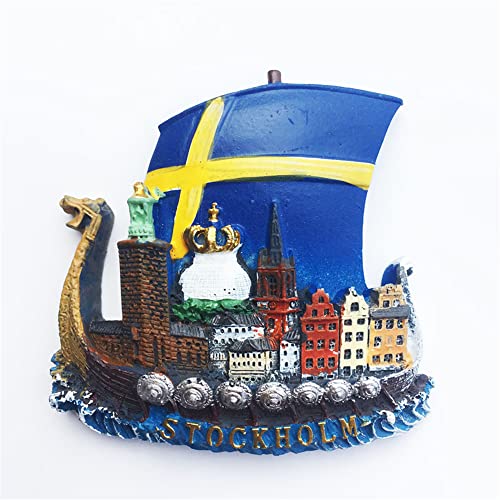 Imán decorativo 3D barco pirata Stockholm 7x6.8 cm miniatura 5