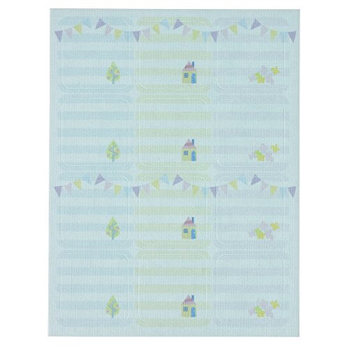 ゆにねーむ 洗濯 タグ に貼る シール 北欧風 12ピース×1シート UN-156