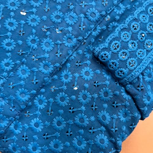 Image of DIVISIVE Men's Sequince Embroidered Cotton Blend Slim Fit Kurta Pyjama Set