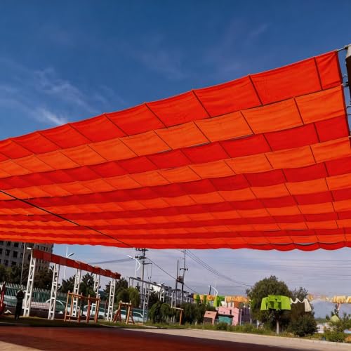 Voile d'ombrage rétractable à vagues 80x650 cm orange pour terrasse