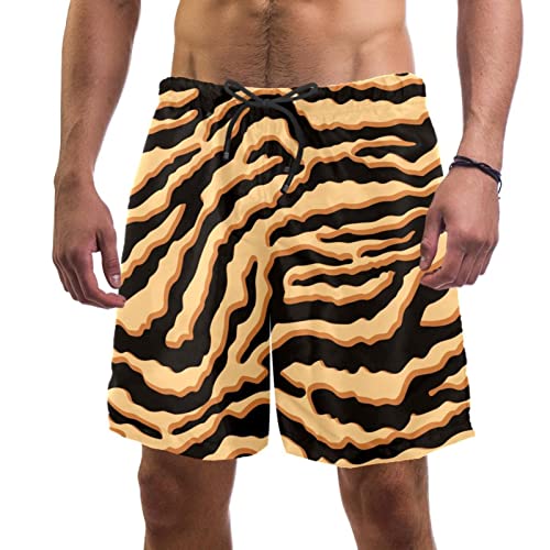 Short de plage contre l'humidité : le maillot de bain homme motif tigre séchage rapide