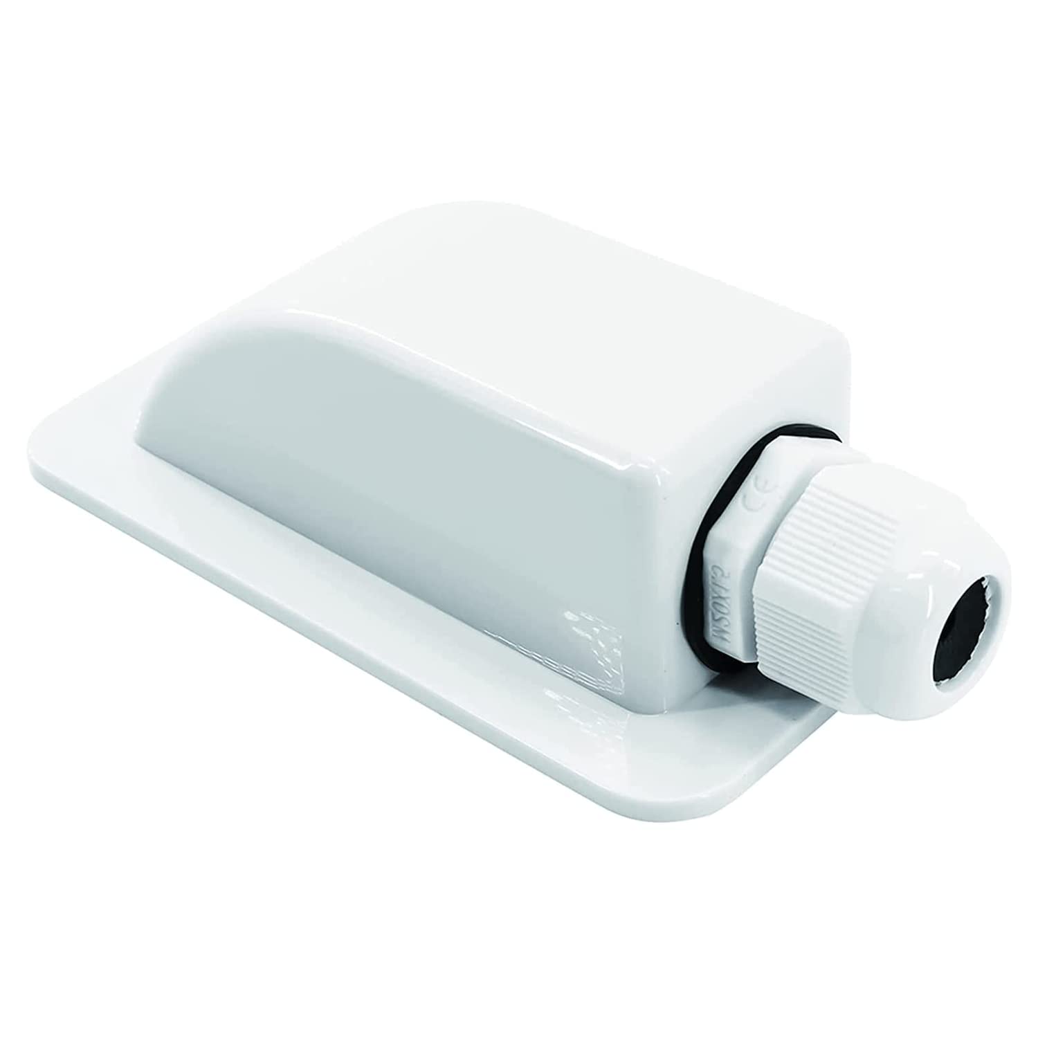 Spartan PowerWhite ABS Single Solar Cable Entry Housing Gland Great for RV, Truck Camper, Van, Boat, Cabin