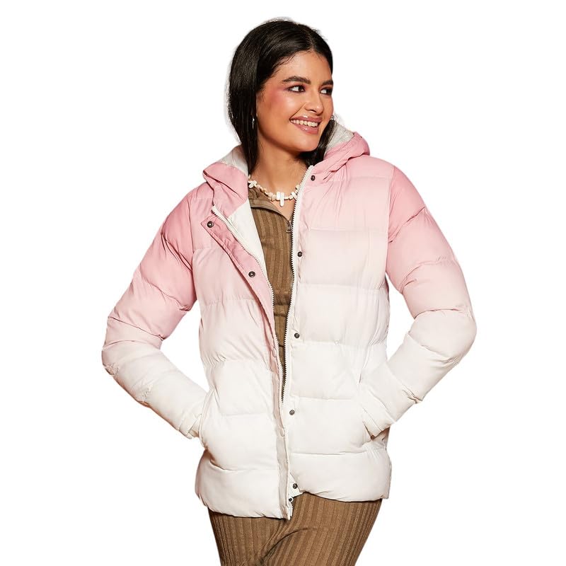 Image of PINACOLADA Women's Fleece-Lined Biker Jacket for Casual Wear | Spread Collar | Long Sleeve | Zipper Closure | Jacket Crafted with Comfort Fit for Everyday Wear