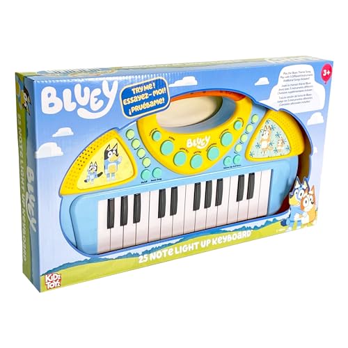 Bluey 25 Note Light Up Musical Keyboard - Portable Learn to Play Keyboard Musical Education Learning Toy for Toddlers and Preschoolers