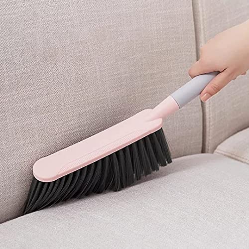 Image of Soft Cleaning Brush Hand Broom for Car /Bed /Couch /Draft /Garden /Furniture /Clothes Bedspread Carpet Cleaning Brush, Hotel Family Trip Easy Use for Showers, Bathtubs,Kitchens,Pink (Pack of 1)