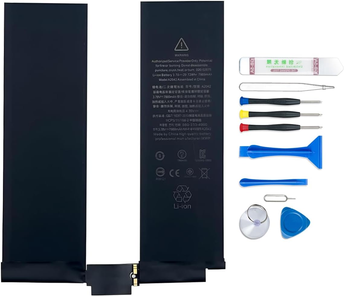 A2042 Battery Compatible with iPad Pro 11" 1st Gen 2018 A1964 A1979 A2013 A1980 3.8V 29.26Whr with Tool Kit