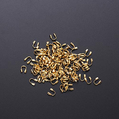 Healifty 100 Pcs Protetores de Fio E Fio GuardiÃµes de Fio de LatÃ£o JÃ³ias Fazendo Ouro