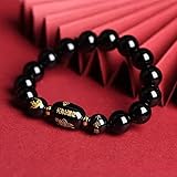 Tai-Sui-Armband:Dieses Armband besteht aus Obsidian,und die passenden Perlen sind mit Tai-Sui-Anhängern und Amuletten sowie verschiedenen Tierkreismustern graviert.Das Armband ist von den angesehenen Meistern gesegnet und gesegnet,daher haben sie eine extrem hohe spirituelle Kraft.
