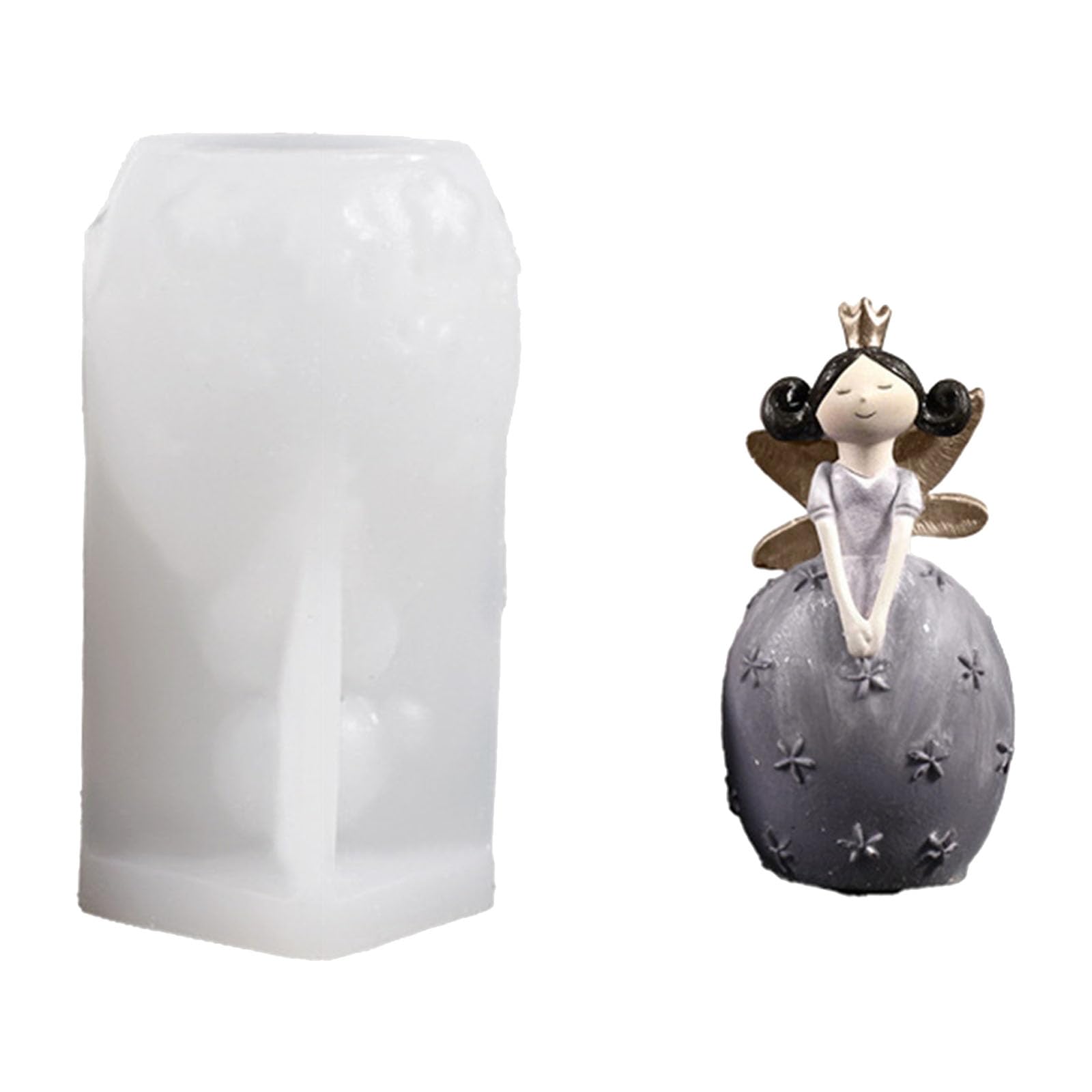 Xjdzineq Angel Figurine Silicone Molds for Soap Making Multipurpose Winged Girl Silicones for Epoxy Resin Silicone Mold for Decorarion
