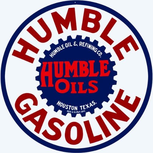Humble reproducción de gasolina & aceites Station sign