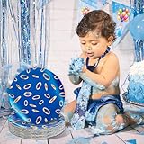 Whaline 40 Pcs Blue Cartoon Hedgehog Paper Plates Disposable Plates 9 Inch Gold Ring Video Game Party Tableware for Birthday Holiday Table Decor Supplies - Image 3