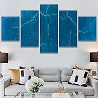 SIGNWIN 5 Panel Canvas Wall Art Modern Art Abstract Contemporary Edgy Mixed Media Multicolor Patterns for Home Decorations Ready to Hang - 60