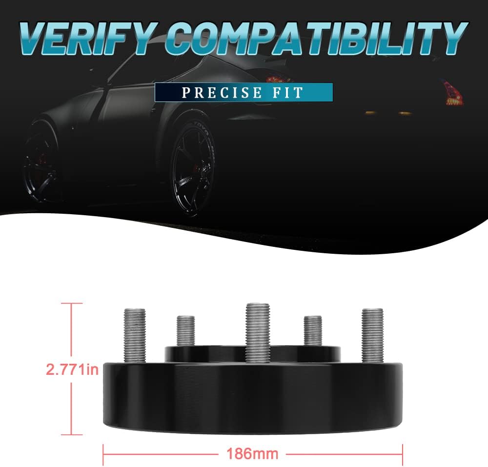 IRONTEK 5x150mm Wheel Spacers 1.5" for Toyota Tundra Sequoia Land Cruiser 5x150mm to 5x150mm Hubcentric Wheel Spacer Compatible for Lexus LX470 LX570 with 110mm Hub Bore, 14x1.5 Studs 2 PCS