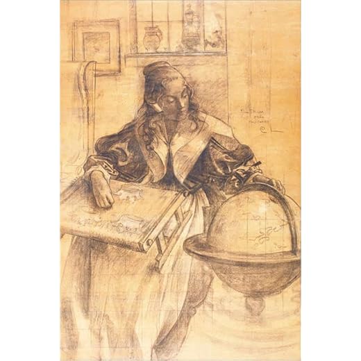 Från 30-åriga krigets dagar Canvastavla av Carl Larsson Tavlor för varje rum 70 x 100 cm Gul Illustration Väggdekoration