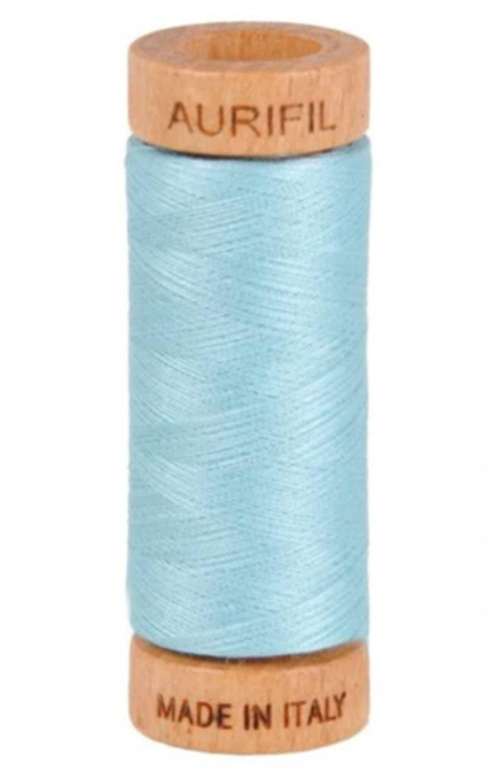 Aurifil Cotton Mako 80wt Thread, Light Grey Turquoise