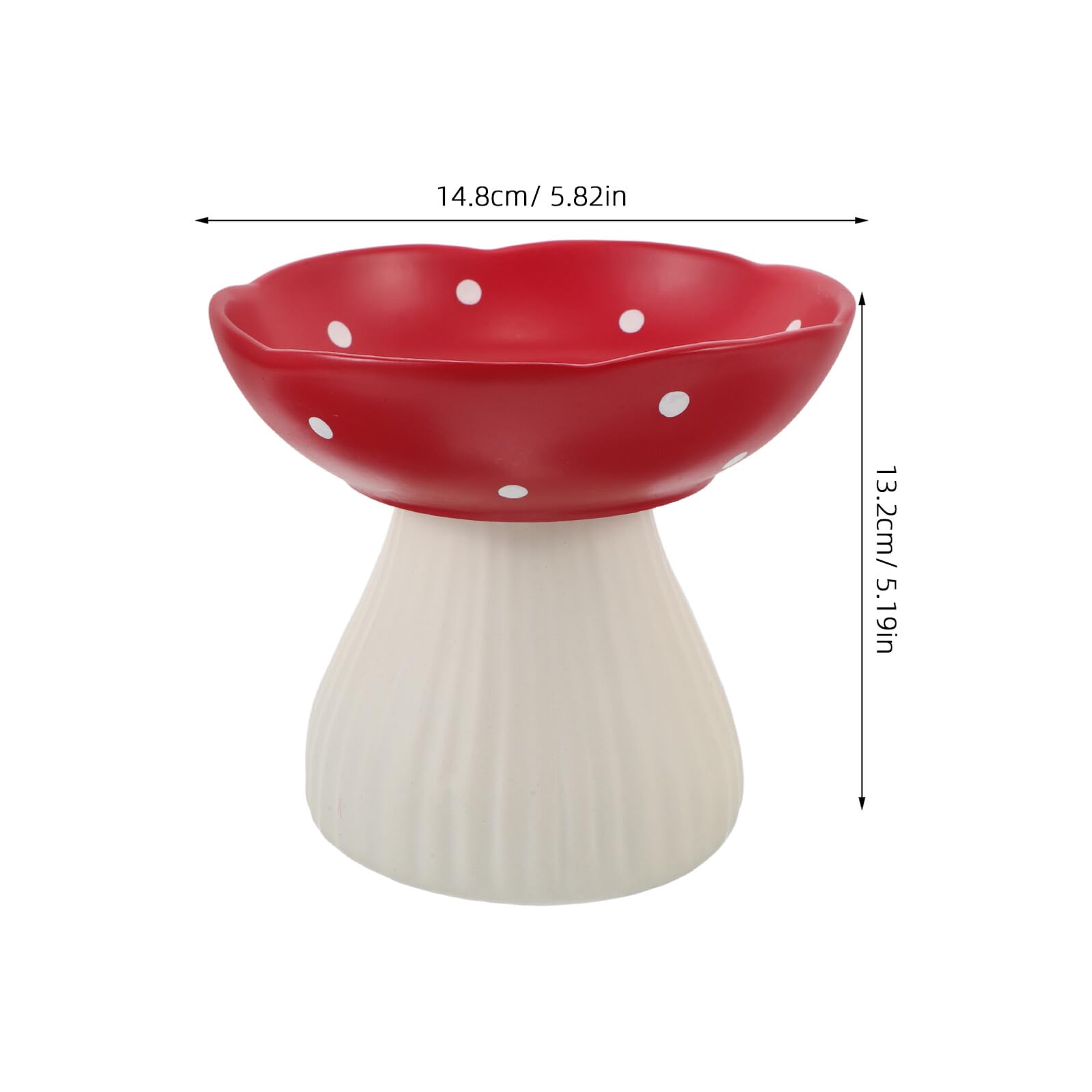 Gatuida Ciotola Rialzata in Ceramica per Gatti e Cani Supporto Antiscivolo, Piatto Profondo Anti-vomito, Design Ergonomico per Alimentazione Interna e Protezione Vertebrale