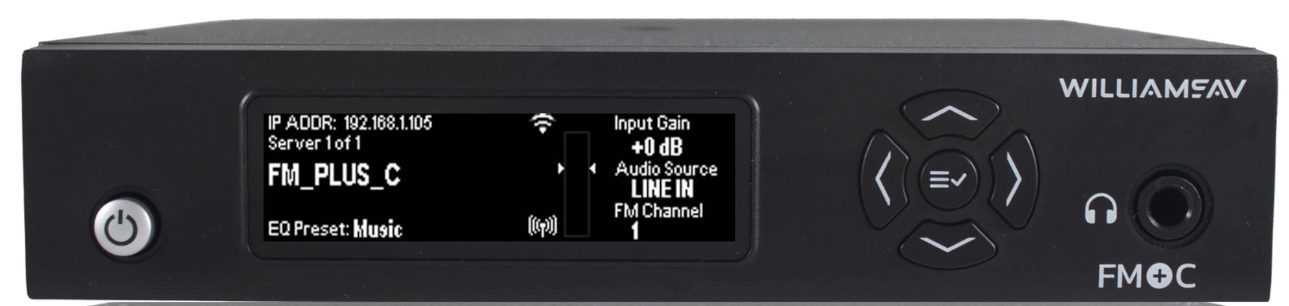 Williams AV FM T55C-00 Dual FM + WI-FI Wireless Broadcasting System, Black; DSP Platform; Designed for Pro-Audio Applications; FM+C System; FM and Wi-Fi Audio Broadcasting
