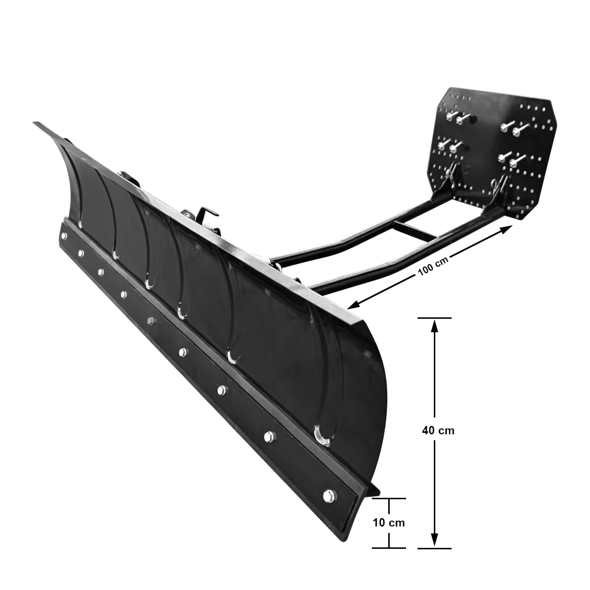 RS Trade ATV Quad 150x40cm Schneeschild Schneepflug Schneeschieber Räumschild Schubrahmen