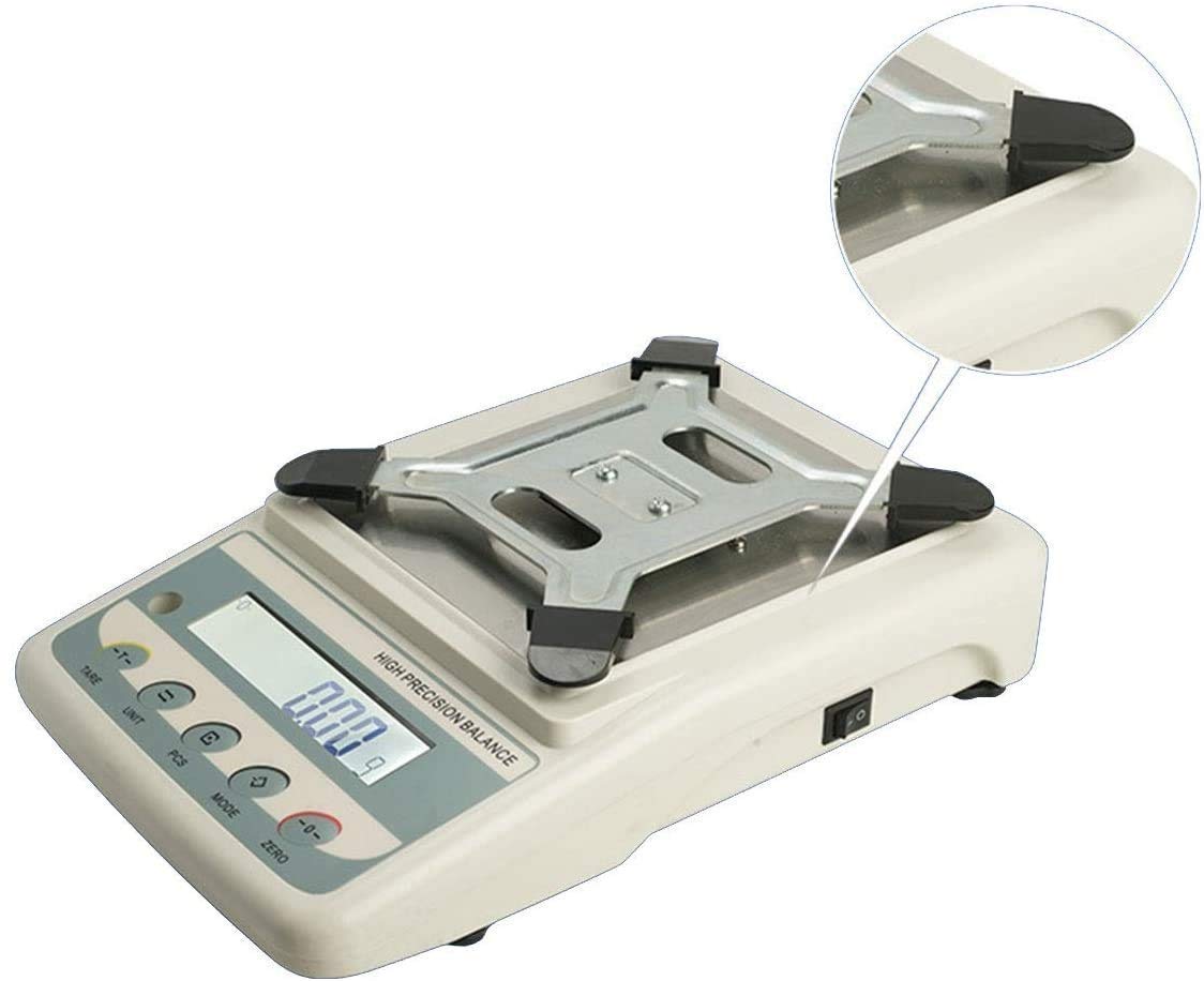 Básculas electrónicas de laboratorio, básculas digitales de precisión, balanzas analíticas electrónicas, básculas de precisión para joyería, básculas de precisión para cocina, color blanco, 1 kg