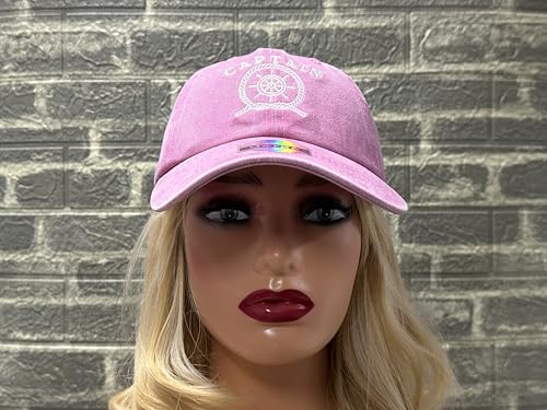 Image of Sailing Captain Hat for Boat Owners, Skipper Baseball Cap for Adult | Boating & Lake Days, Nautical Inspired Style, Detailed Embroidery, Adjustable Buckle Back