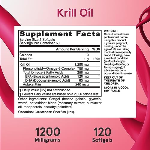 Jarrow Formulas Krill Oil Phospholipid Omega3 Complex with