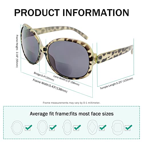 Eyekepper Bifocal Sunglasses Women Sunshine Readers Reading Sunglasses Oversize3