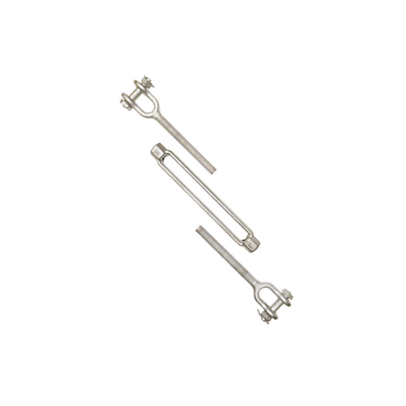 3/4 X 9 Inch Turnbuckle Jaw & Jaw – Galvanized Steel, 5200 LBS Capacity For Marine, Boat, Shade Sail