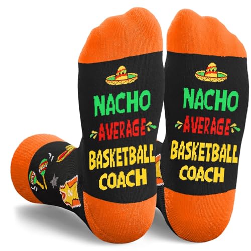 HAPPYPOP Basketball Coach Socks - Nacho Average Coach