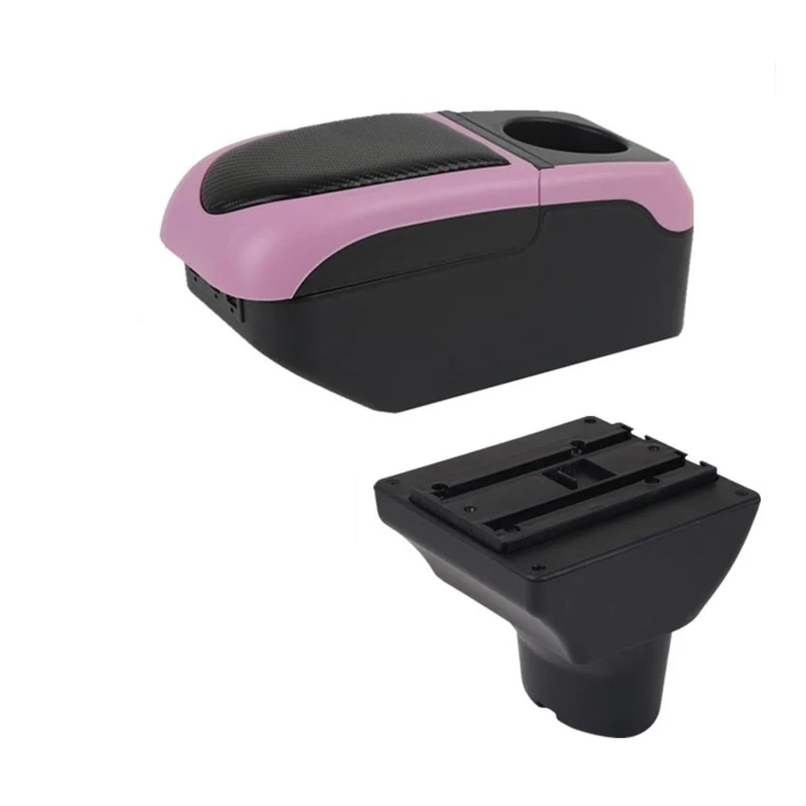 GBGWRMRYX Center Armrest Box For Hyundai For I20 2012 Car Armrest Box Dedicated Retrofit Interior Center Storage Box Accessories Arm Rest(S1 black-pink 6USB)